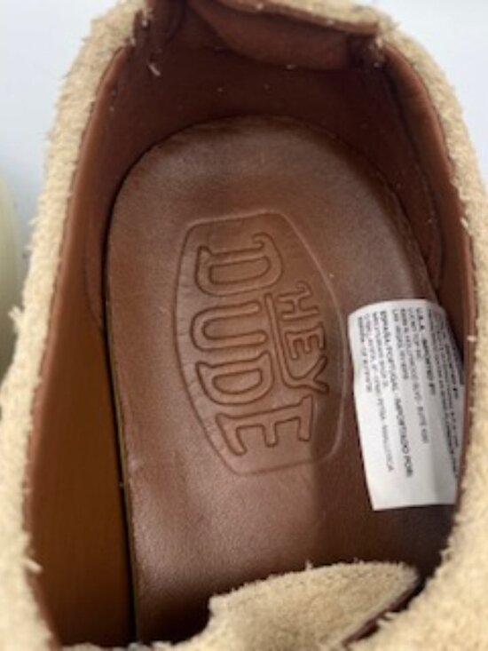 NEW Hey Dude Wally Nxt Moc Men’s size 9 Beige Suede slip on shoes Sneakers NWT main image 4